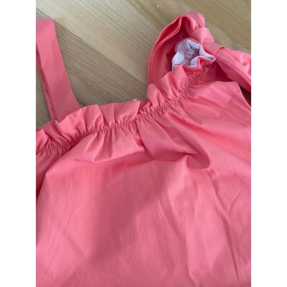 New Beaufort Bonnet Company Maebelle girls coral bow dress size 8 - Picture 3 of 7